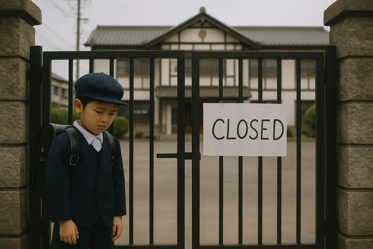 école, japon, fermeture, exode