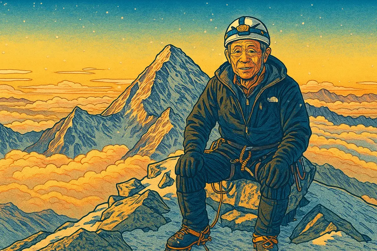 102 ans, Mont Fuji, ascension