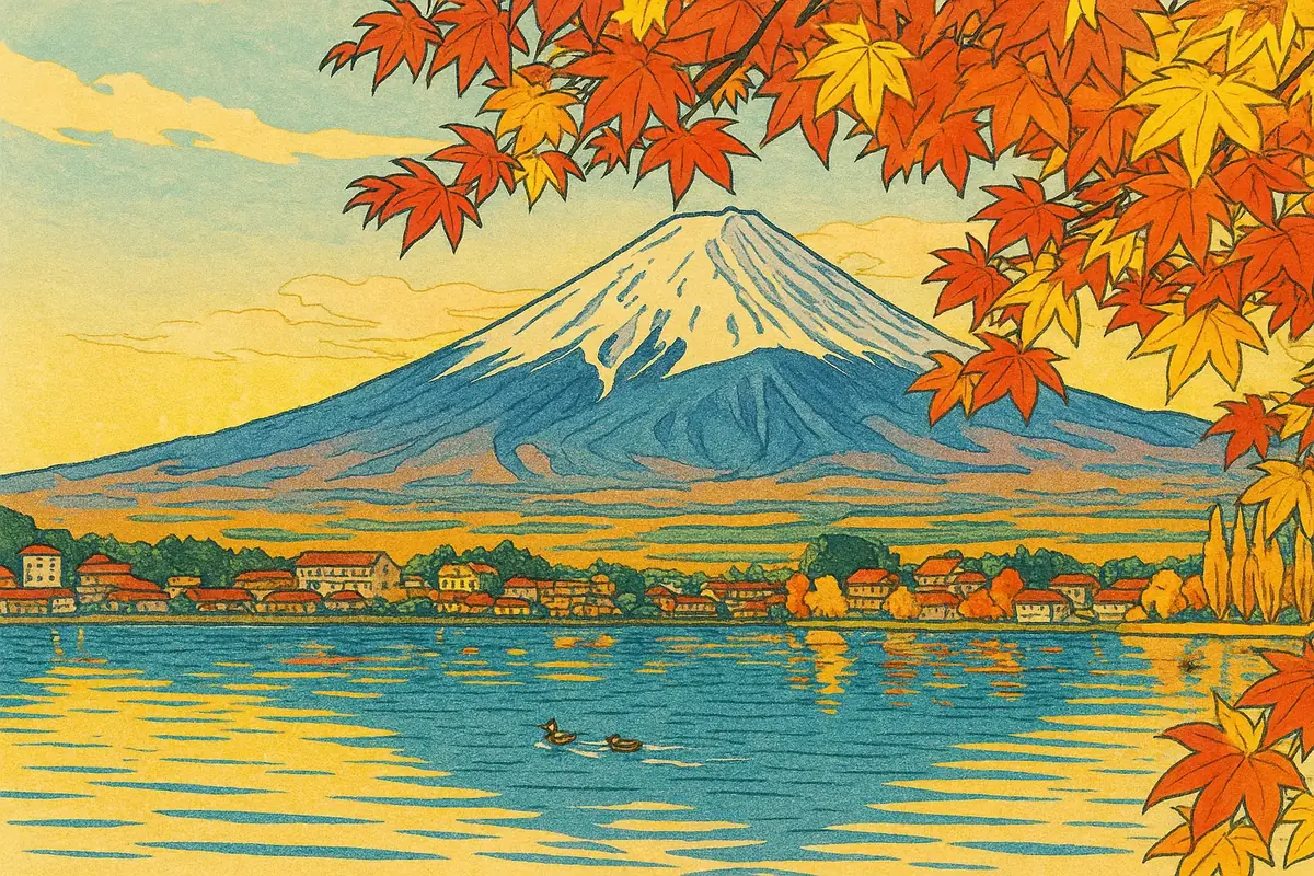 Kawaguchiko, mont fuji, japon
