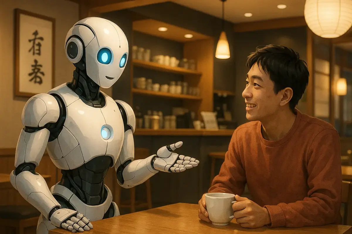 robot métiers de service handicapées café