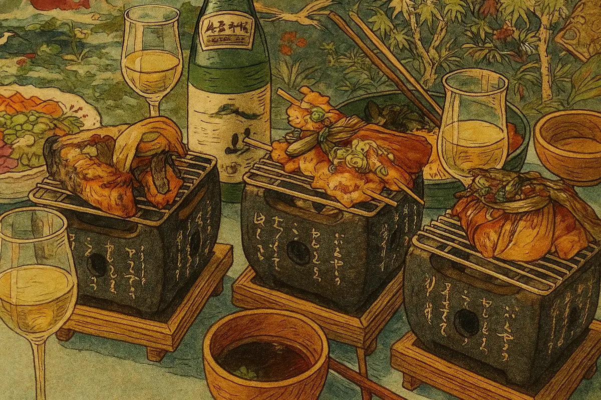 barbecue, japon, binchotan