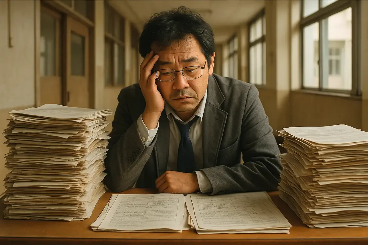 Enseignant japonais surchargé