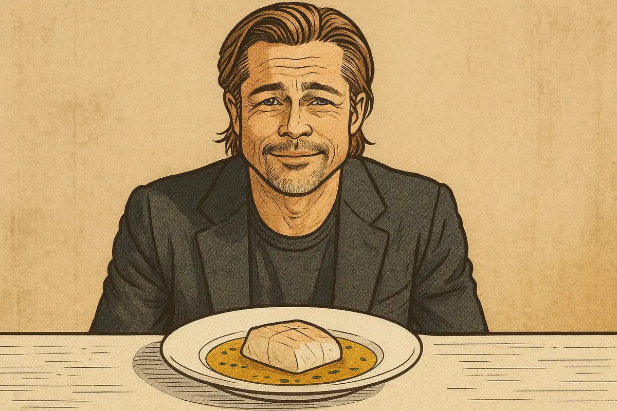 Brad Pitt, japon, gastronomie, ponzu