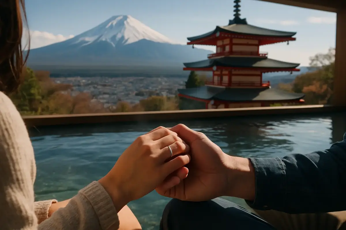 honeymoon, voyage, japon, romantique, couple