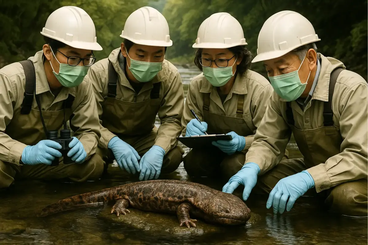 salamandre japon nature biodiversité
