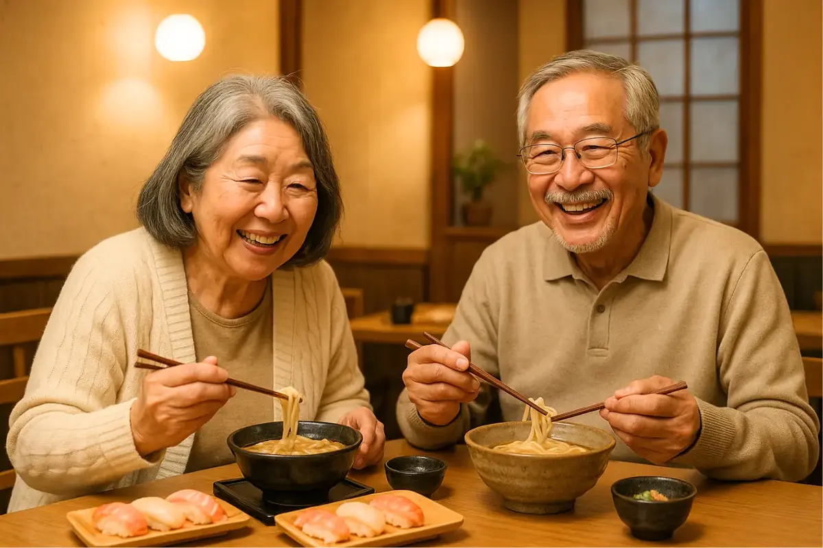 senior japonais nourriture inclusive japon