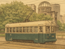 Touché par la bombe atomique à Hiroshima, ce tramway fait un retour symbolique dans la rue