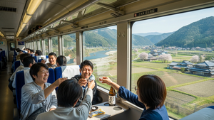 Voyage insolite : montez à bord du « train du saké » au Japon